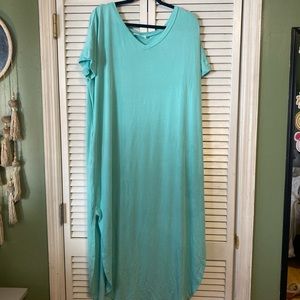 Zenana teal maxi dress. Size xl.